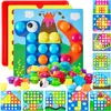 Mosaik Steckspiel Montessori 58 Teile für Kinder, Lernspiel Produktbild-Vorschau 1