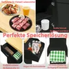 A collage of images showcasing the features and uses of a kitchen cart. Voir les images du produit