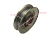 A metal pulley wheel with measurement annotations. Produktbild-Vorschau