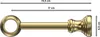Interdeco Gardinenstange / Vorhangstange Kirschbaum / Produktbild-Vorschau 2