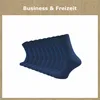 A group of navy blue socks are neatly arranged in a row against a white background. Produktbild-Vorschau