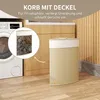 HOMCOM Bambus Wäschekorb mit Deckel 55 L Eck Wäschesammler Produktbild-Vorschau 5