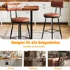 INONEFT Barhocker 2er-Set mit Rückenlehne, Industrie-Design Produktbild-Vorschau 4