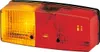 A rectangular vehicle tail light with separate red and yellow sections. Anteprima dell’immagine prodotto