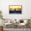 Gerahmtes Poster - Schwarzer Rahmen - Feld Nebel Natur Baum Produktbild-Vorschau 6