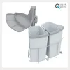 Centre de déchets Nr. 720361 Seau pivotant 2x 9 litres gris Voir les images du produit 2