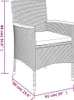 vidaXL 5-tlg. Garten-Essgruppe mit Kissen Grau Poly Rattan Produktbild-Vorschau 8