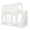 Merax Patrová postel 90x200cm s LED osvětlením a schody s Náhled obrázku produktu 10
