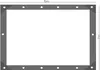 A diagram of a rectangular tarp with grommets, showing its dimensions. Produktbild-Vorschau