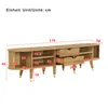 A diagram showing the dimensions of a TV stand. Produktbild-Vorschau