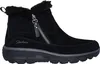 A black Skechers boot with a zipper and fur trim is shown against a white background. Produktbild-Vorschau