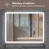 A bathroom mirror with a glowing brain graphic and text overlays. Anteprima dell’immagine prodotto