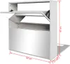 The Living Store Botník s 2 priehradkami Zrkadlo biele Náhľad obrázku produktu 5