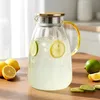 Vilde | Carafe en verre - Avec couvercle - Transparent - Voir les images du produit 3