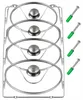EDIBAZZAR | Porte-couvercles de cuisine pour 4 couvercles, Voir les images du produit 4