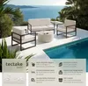 Salon de jardin COMOSA pour 4 personnes - marron/beige Voir les images du produit 2