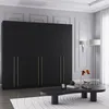 Drehtürenschrank sechstürig in Schwarz/Schwarz
Breite:	230 cm
Höhe: 210 cm	
Tiefe: 57 cm
 Produktbild-Vorschau