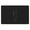 MuchoWow® Mauspad Mousepad Frau - Schwarz - Gold - Produktbild-Vorschau 1