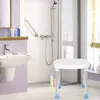 A bathroom scene with a sink, shower, and a shower stool. Produktbild-Vorschau