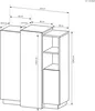 Masseno Kommode TRES 110 cm Highboard und 3 Türen für Produktbild-Vorschau 7