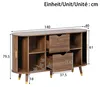 Sideboard mit vertikaler Maserung, zwei Schiebetüren, zwei Produktbild-Vorschau 2