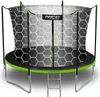 A trampoline with a safety net and a ladder, presented on a white background. Produktbild-Vorschau