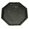 The underside of a black, octagonal outdoor ceiling light fixture. Produktbild-Vorschau