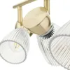 Close-up view of a gold ceiling spotlight with clear glass shades. Produktbild-Vorschau