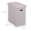 Pouf Relaxdays con vano portaoggetti, imbottito, pouf Anteprima dell’immagine prodotto 4