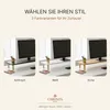Monitorständer Holzbeine Schreibtischaufsatz 90x20x10cm Produktbild-Vorschau 5