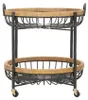 Chariot Cebu 57 X 55,5 X 62,5 Cm En Métal Noir Et Rotin Voir les images du produit 11