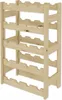 A wooden wine rack with multiple shelves. Náhled obrázku produktu