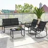 GOPLUS Gartenmöbel Set, Balkonmöbel Set mit Schaukelbank & Produktbild-Vorschau 2