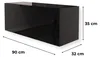 Hochglanz Küche Hängeschrank Schwarz 90x35x32 cm Produktbild-Vorschau 4