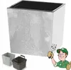 Kunststofftopf Grau Beton-Effekt 30X30Cm 19L Deckel Mit Produktbild-Vorschau 2
