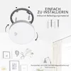 Illustration showing how to install a smoke detector with mounting hardware and screws. Produktbild-Vorschau