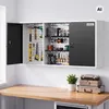 Wiltec Werkzeugschrank aus Stahl grau 60x120x19cm Produktbild-Vorschau 2
