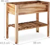 Relaxdays Hochbeet Holz, Ablagefach, Pflanzkasten Balkon, Produktbild-Vorschau 4
