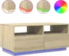 vidaXL Couchtisch mit LED-Leuchten Sonoma-Eiche 90x49x40 cm Produktbild-Vorschau 1