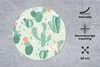 MuchoWow® Mauspad Mousepad Kaktus - Muster - Blume 50x50 cm Produktbild-Vorschau 2