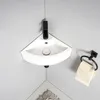 Rohové keramické umyvadlo WC pro hosty 46x32 cm Náhled obrázku produktu 7