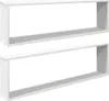 Two white cube shelves are shown side-by-side against a white background. Voir les images du produit