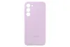 A lavender Samsung silicone phone case is shown from the back on a white background. Voir les images du produit
