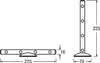 Technical drawing of a silver LED light bar with dimensions. Podgląd zdjęcia produktu