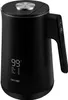 A black electric kettle with a digital display is shown against a white background. Podgląd zdjęcia produktu