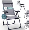 CASARIA® 4x Chaises de jardin pliantes Gris en aluminium Voir les images du produit 1