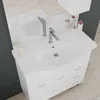 Mobile bagno 85cm a terra con lavabo specchio e pensile Anteprima dell’immagine prodotto 3
