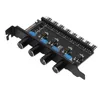 PC Fan Hub 8 kanálů, 4 otočné knoflíky, regulátor otáček Náhled obrázku produktu 8