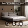 Homestyle4u Futonbett mit Matratze 140x200 Polsterbett Produktbild-Vorschau 3