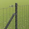 vidaXL Zaun mit Pfosten Grau 1,6 x 10 m Stahl und PVC Produktbild-Vorschau 4